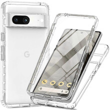 For Google Pixel 8 Case Gradient PC+TPU Phone Cover with PET Screen Protector