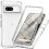 For Google Pixel 8 Case Gradient PC+TPU Phone Cover with PET Screen Protector 1