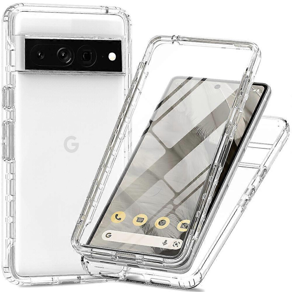 For Google Pixel 8 Pro Case Pc+Tpu Anti-Drop Gradient Phone Cover With Pet Screen Film 6186831370452