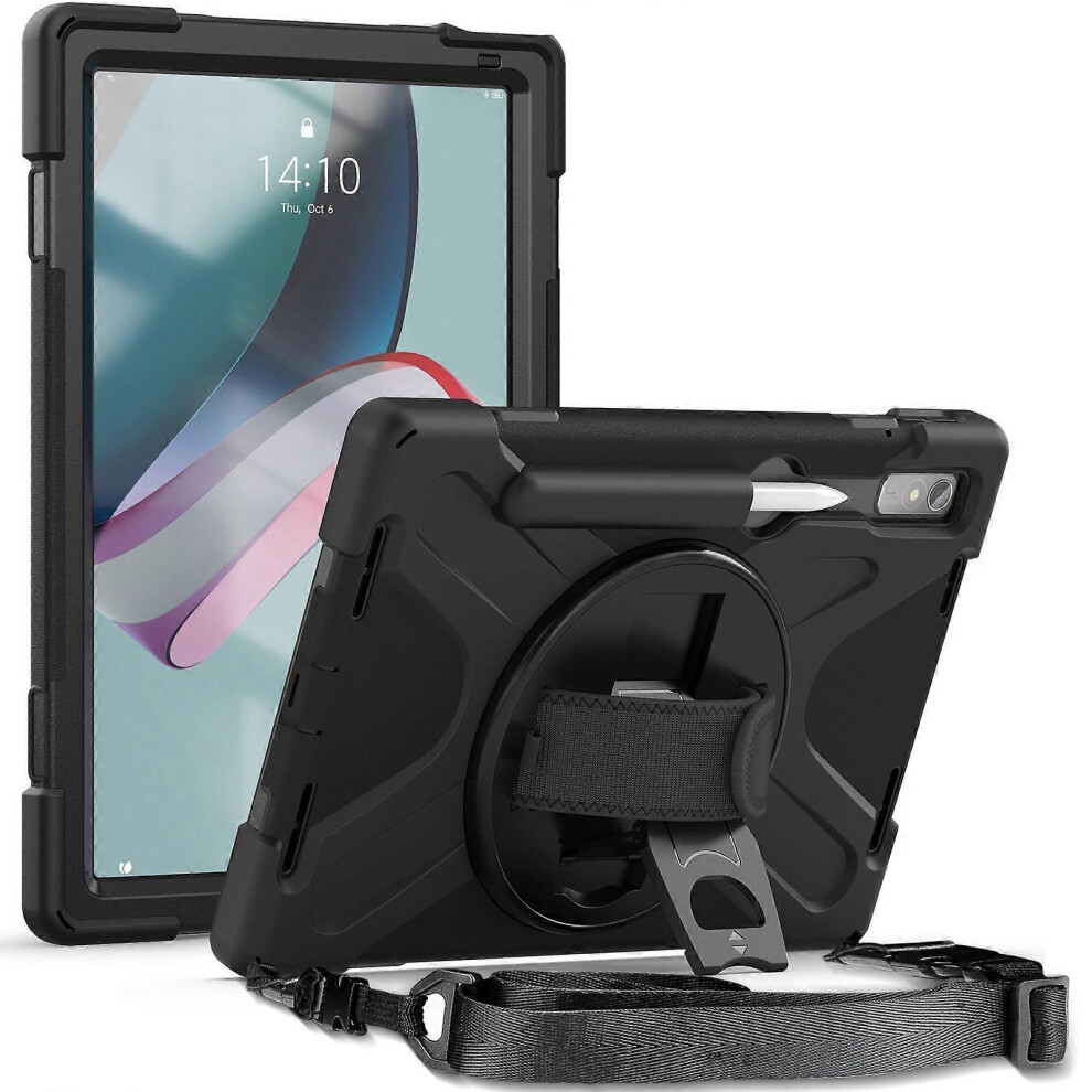 Photos - Other for Computer Rotation Kickstand PC + Silicone Tablet Cover For Lenovo Tab P11 Pro Gen 2, with Hand Strap/ Shoulder Strap