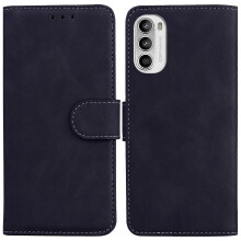 For Motorola Moto G62 5G Solid Color Wallet Stand Phone Case PU Leather TPU Full Protection Cover