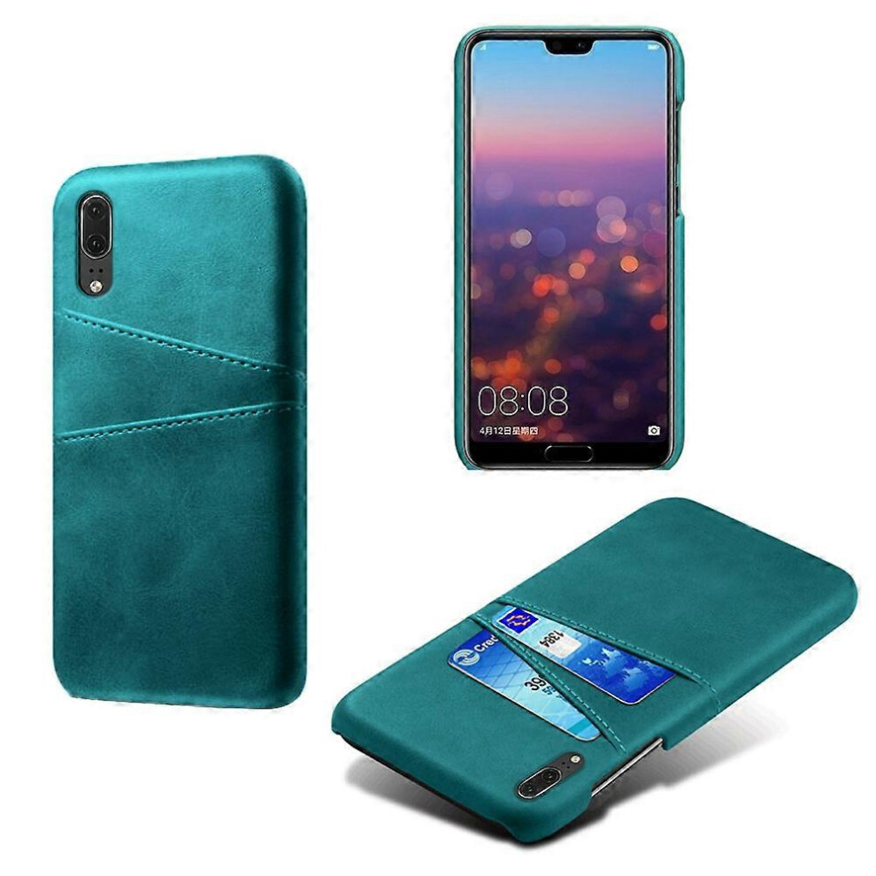 Double Card Slots Pu Leather Coated Pc Case For Huawei P30 6186831386231
