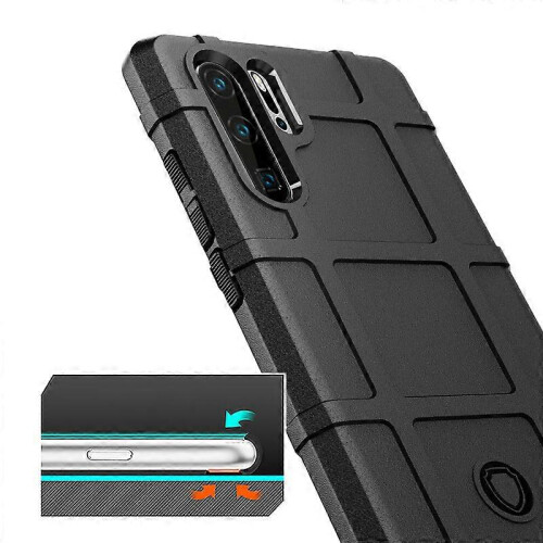 For Huawei P30 Pro Rugged Square Grid Texture TPU Protection Case 1