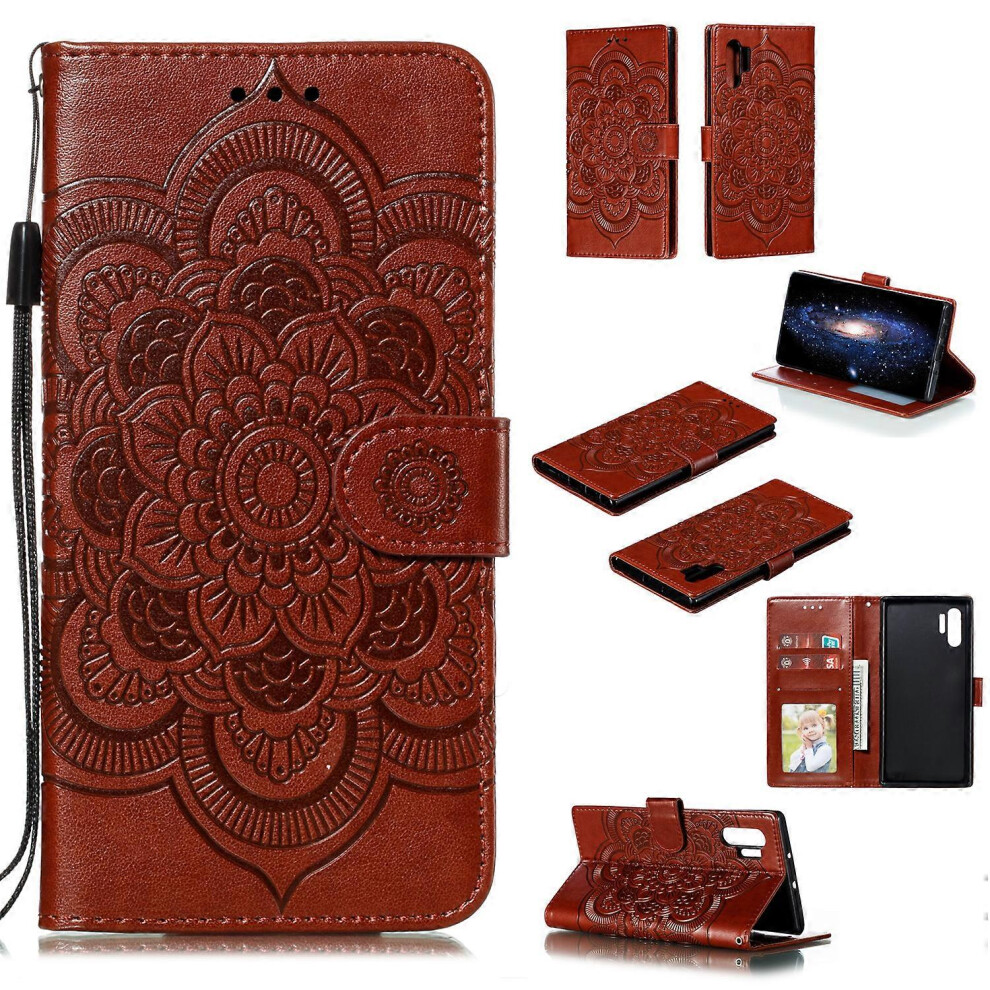Imprint Mandala Flower Stand Wallet Leather Case Shell Cover For Samsung Galaxy Note 10 Plus/ Note 10 Plus 5G 6186831386101