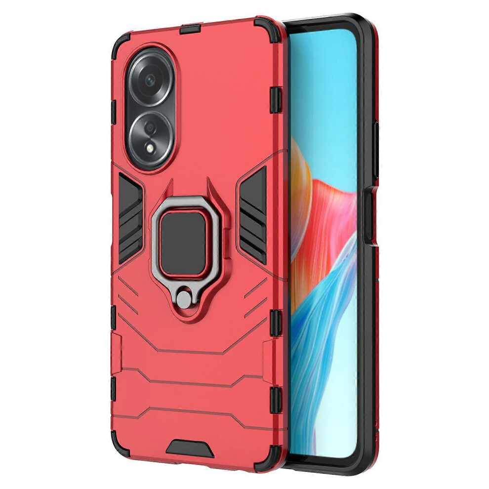 Protective Case for Oppo A58 4G, Fall Protection TPU+PC Ring Holder Kickstand Phone Cover-image-OPC-PGJPD92-NEW