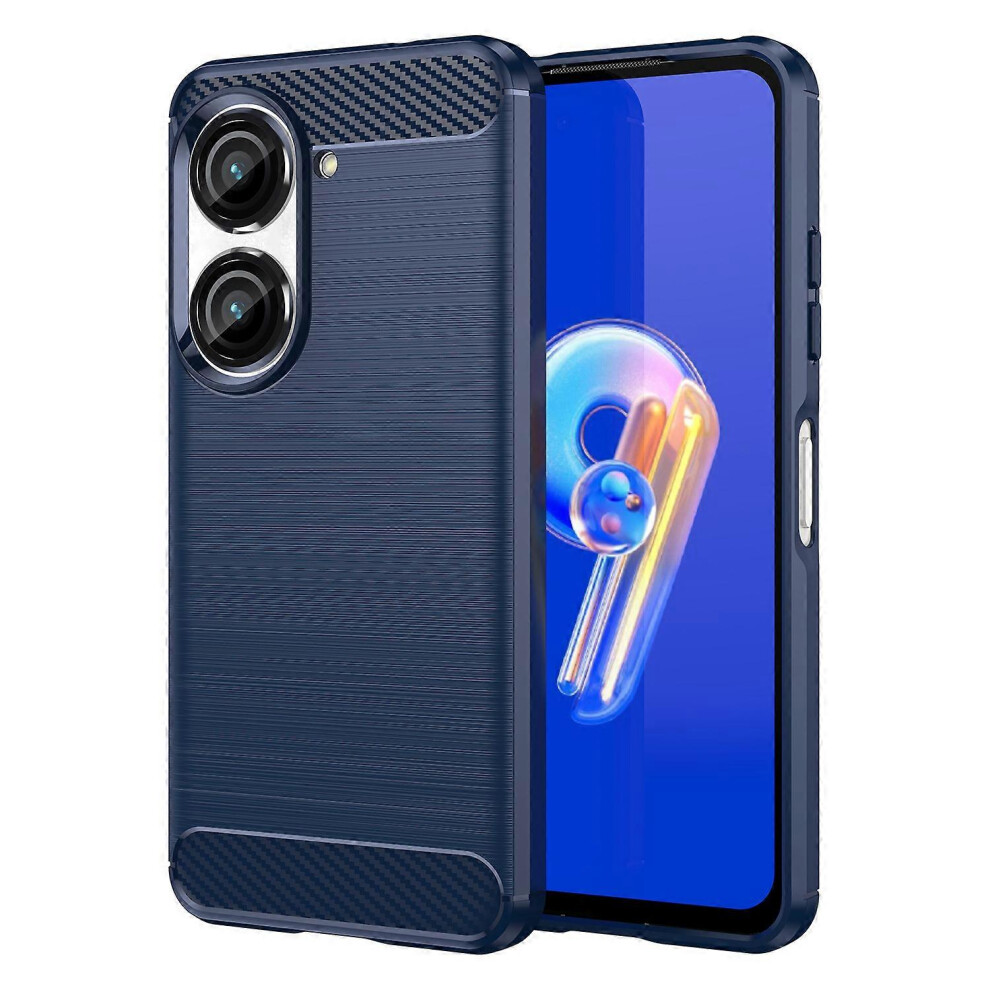 For Asus Zenfone 10 5G Carbon Fiber Texture Phone Tpu Case Brushed Phone Protective Cover 6186831389973