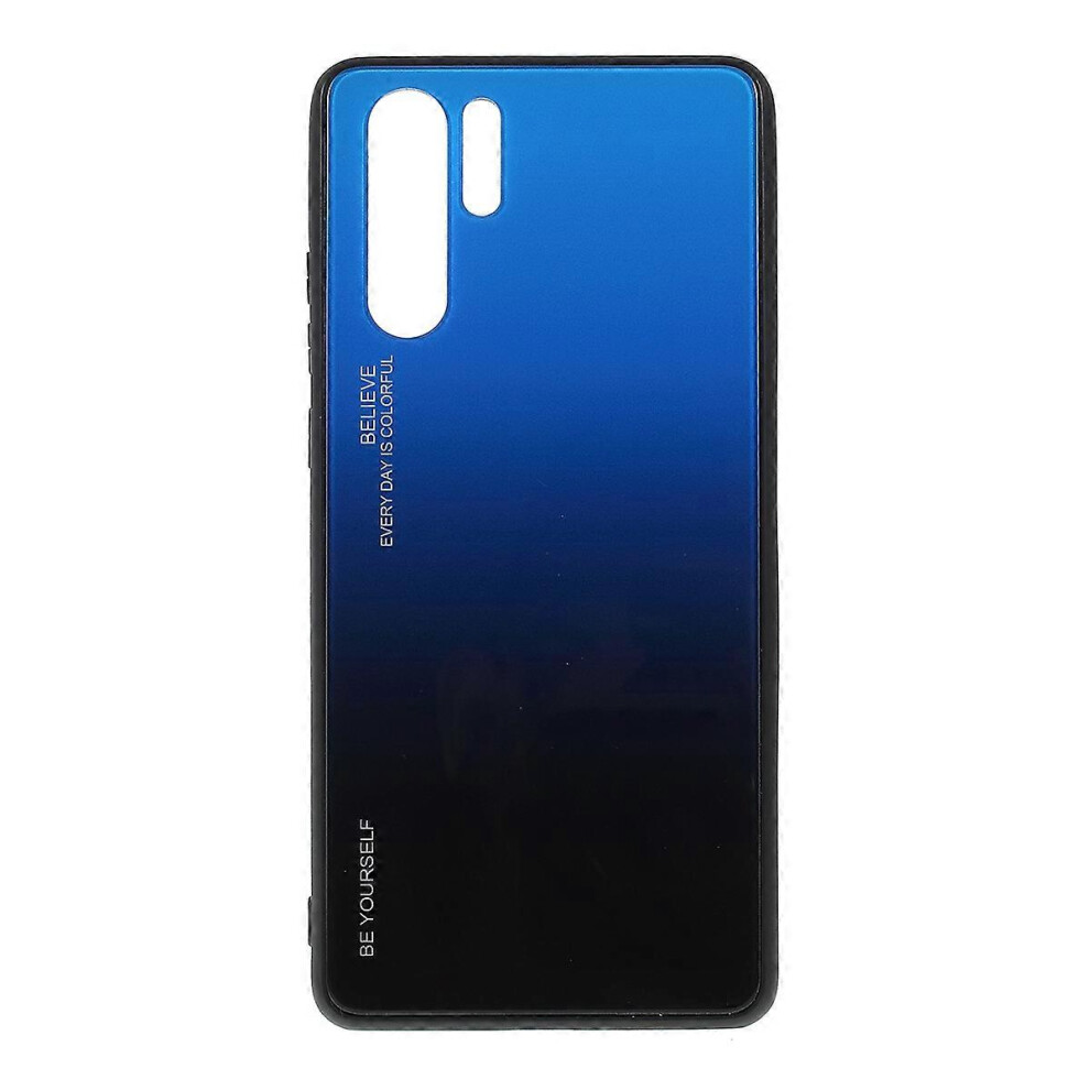 For Huawei P30 Pro Gradient Color Glass + Pc + Tpu Hybrid Case 6186831386651