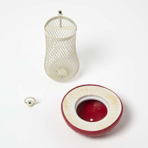 Homescapes Homescapes Red Mushroom Hanging Bird Feeder 2