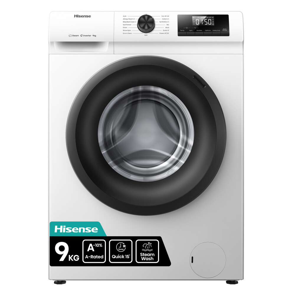 Hisense Wf1q9041bw Washing Machine Front-Load 9 Kg 1400 Rpm White