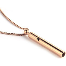 Collier respiratoire anti-anxiété en acier inoxydable - aide à arrêter de fumer et de vapoter, inhalation discrète