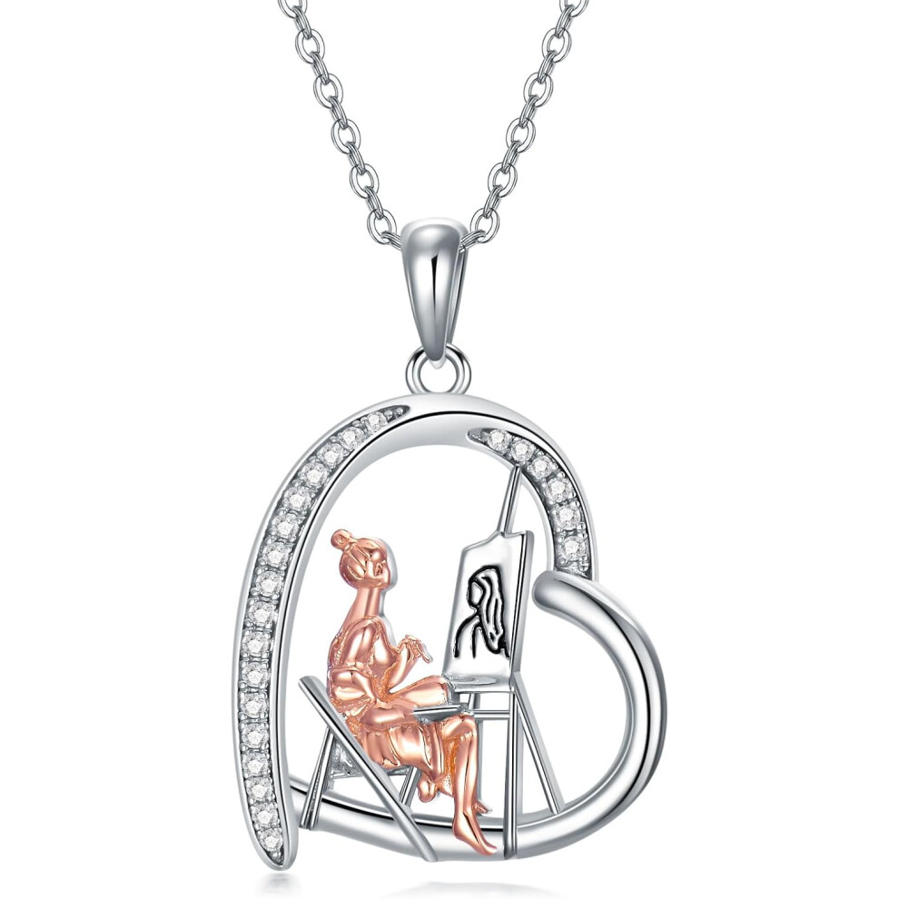 Collier en argent sterling 925 pour violoncelle, piano, ballerine, bijou musical