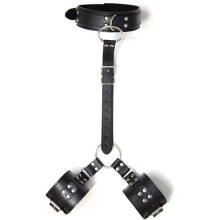 Collier ras du cou en cuir souple et lisse, col montant, avec laisse et ceinture, portable et léger, pour femme et homme, taille réglable
