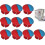 Lot de 10 indicateurs chaud/froid pour robinets 1