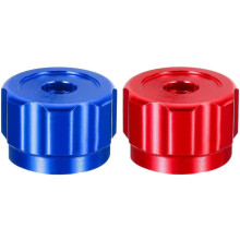 Lot de 2 poignées de robinet rondes en alliage d'aluminium de qualité supérieure