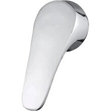 Poignée de robinet à levier unique en métal chromé argenté, pour robinet de salle de bain, diamètre 40 mm