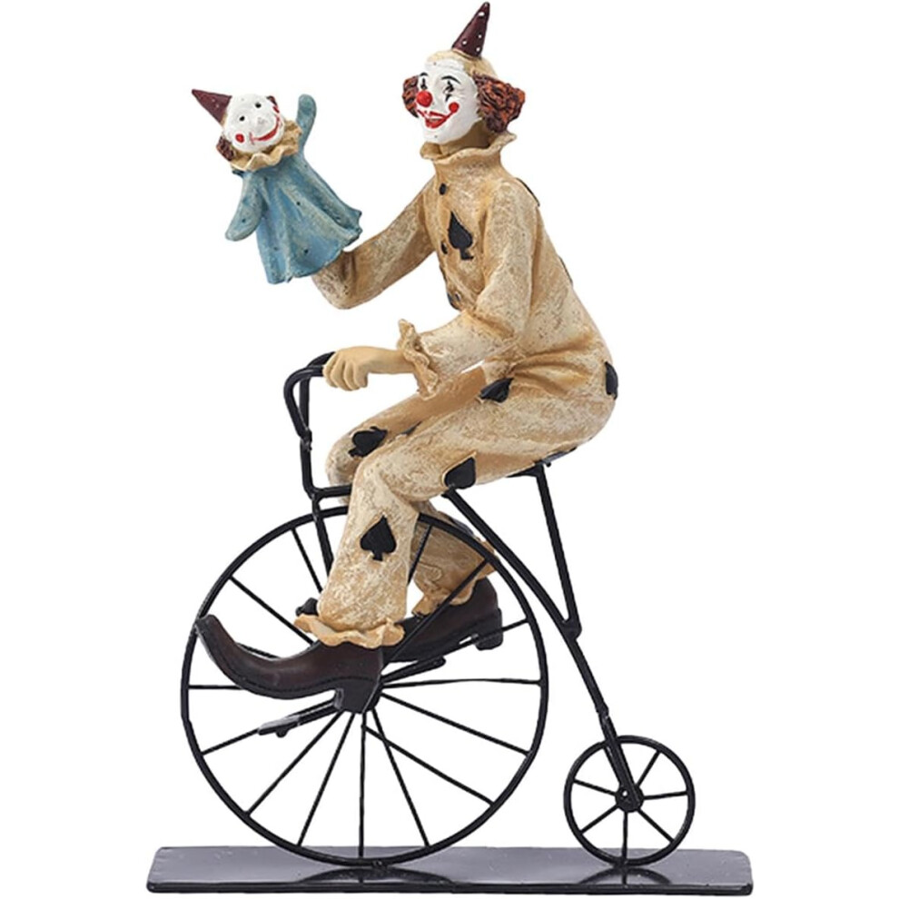Figurine de clown en résine, décoration de bureau, sculpture créative pour bibliothèque intérieure, chambre à coucher, entrée