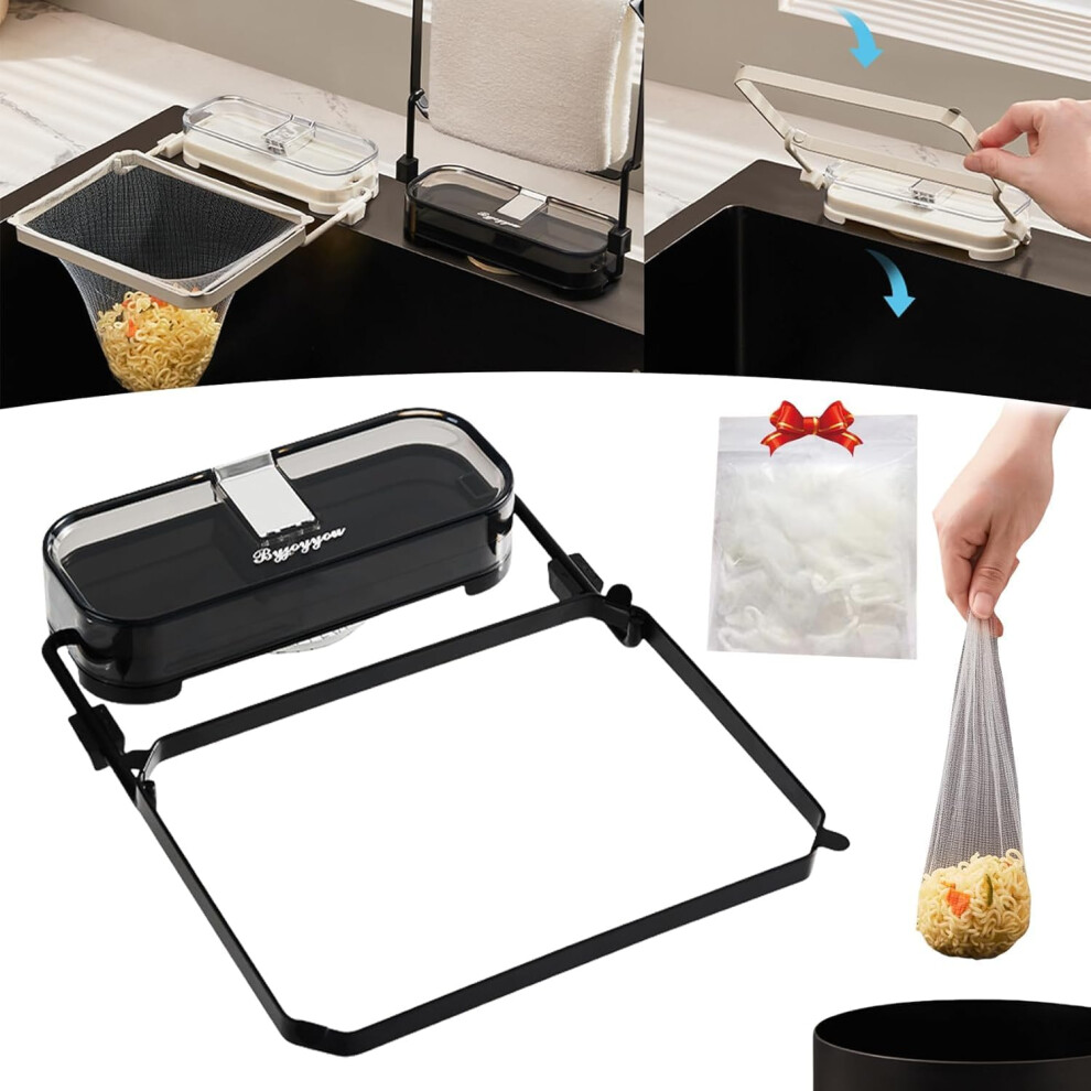 Filtre à ventouse pour évier de cuisine (200 pièces) (noir + 200 pièces de filtre)
