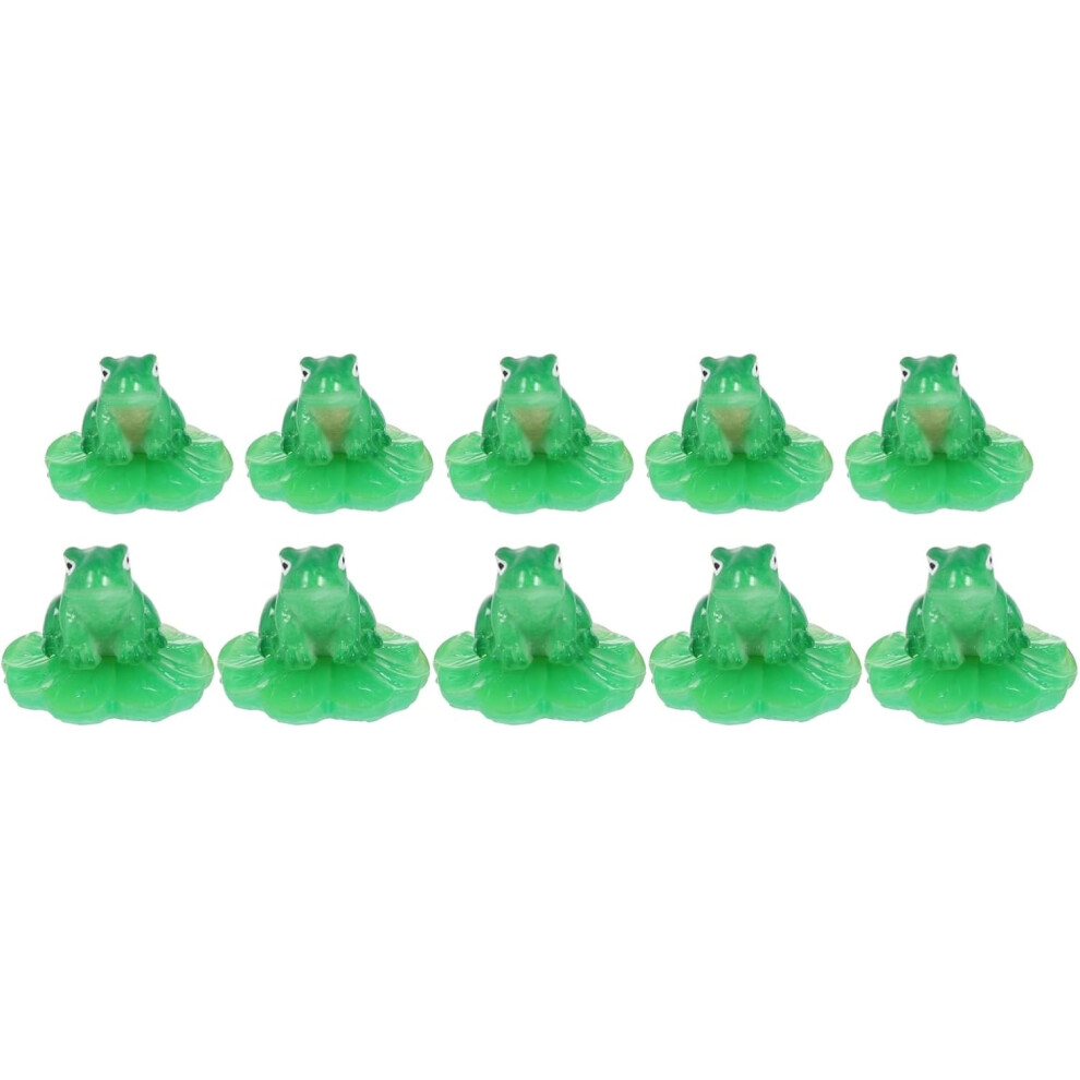 Lot de 20 mini-grenouilles en résine, jouets méditerranéens, figurines miniatures pour aquarium, nénuphars
