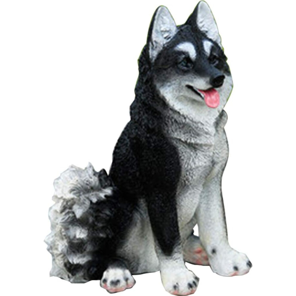 Statue de jardin, sculpture animale, décoration extérieure, cadeau, statues d'extérieur, simulation de jardin d'enfants, statue de husky, parc