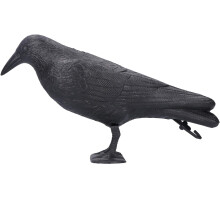 Leurre de corbeau, statue en plastique à plumes noires, appât de chasse, accessoire pour fête d'Halloween en plein air, décoration de jardin, cour
