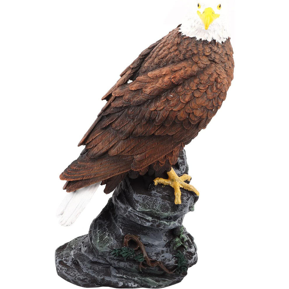 Statue d'aigle artificielle en résine pour décoration de jardin, salon