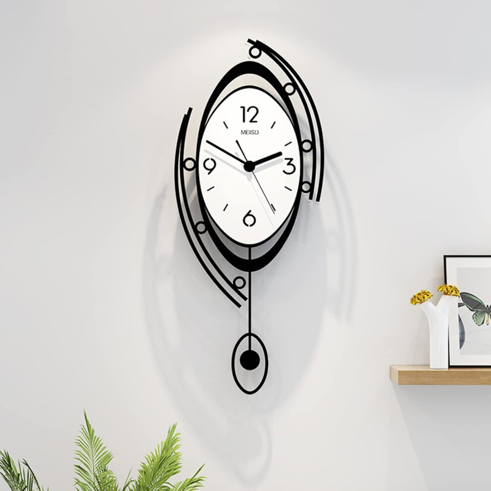 Horloge murale moderne pour salon, grande horloge murale silencieuse à pendule pour chambre à coucher, bureau, cuisine, sans tic-tac