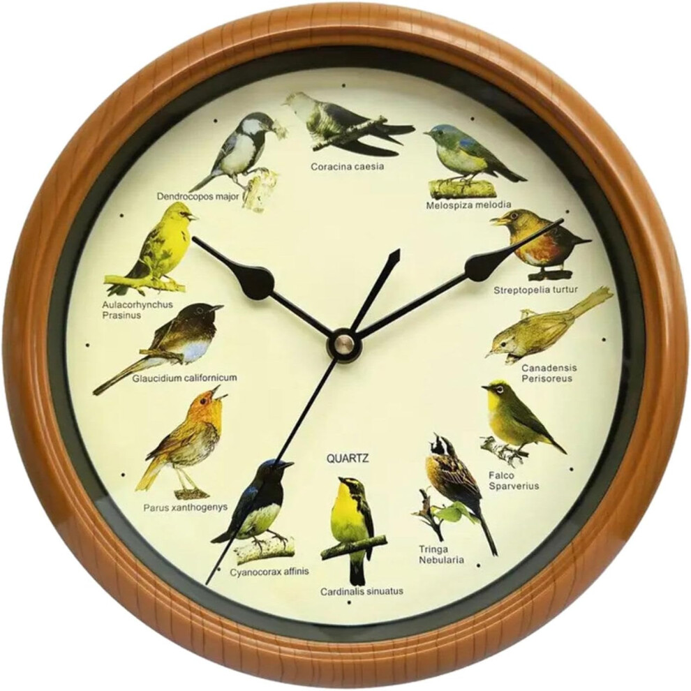 Horloge murale oiseau Horloge oiseau avec son Silencieux Minimaliste qui chante à l'heure Horloge suspendue Décor Horloge décorative pour cuisine