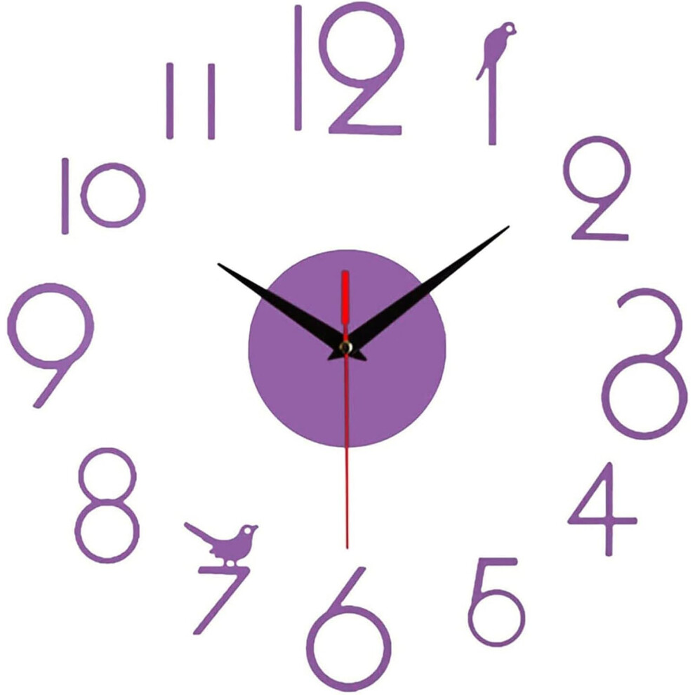 Horloge murale 3D moderne et silencieuse, sans cadre, à monter soi-même, idéale pour le salon, la cuisine, la chambre