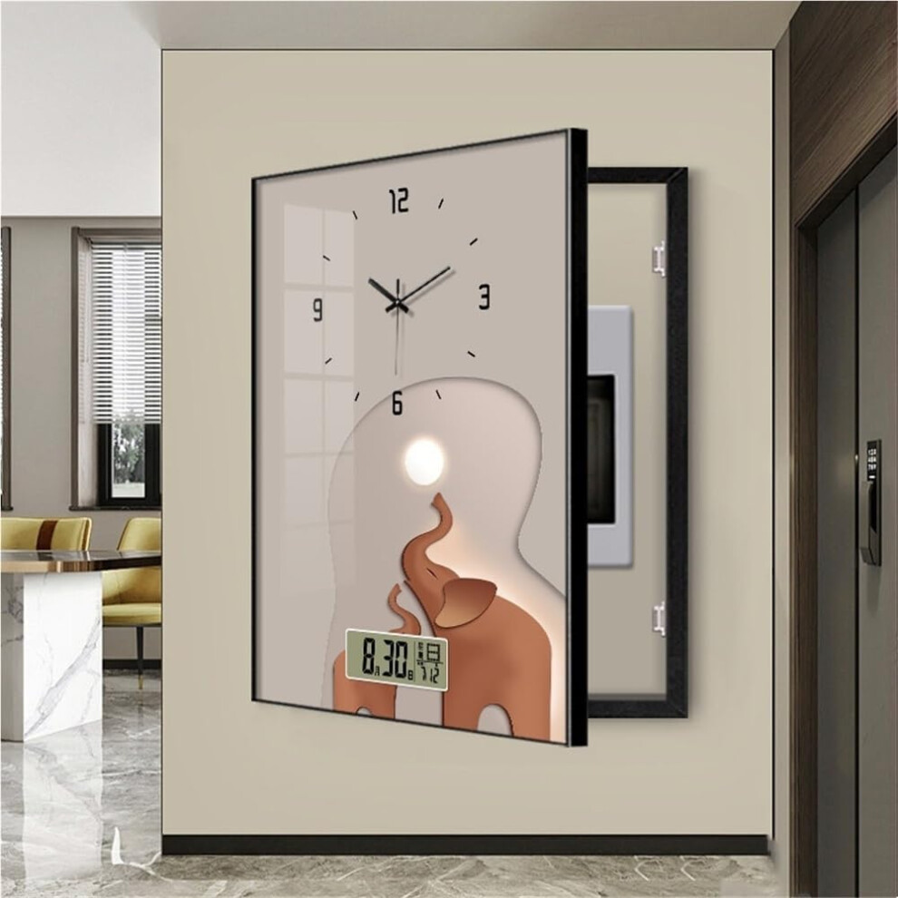 Couvercle de boîtier de disjoncteur, peinture décorative de compteur électrique avec horloge