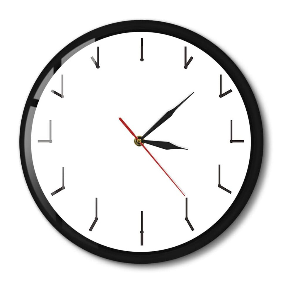 Horloge murale de 30,5 cm avec cadre en métal, horloge murale amusante et abstraite, silencieuse, sans tic-tac, à piles, pour salon