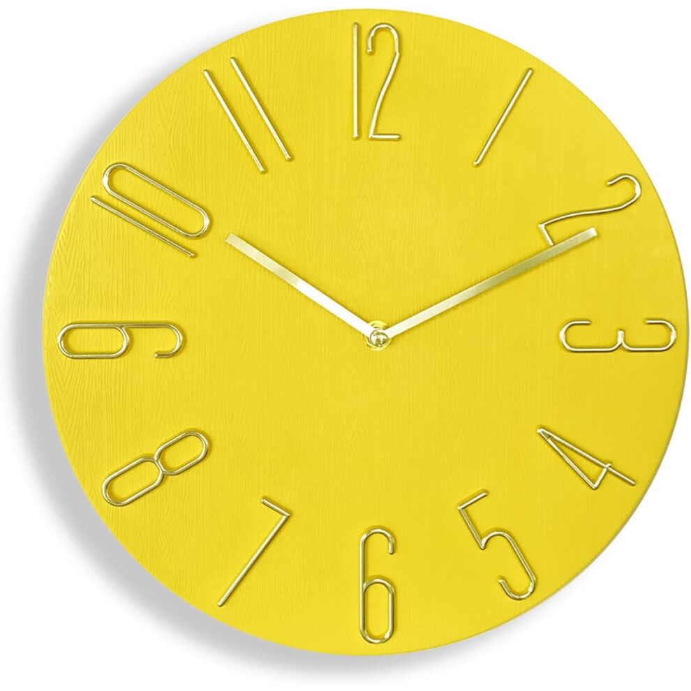 Horloge murale silencieuse de 12 pouces, sans tic-tac, style rétro, horloge à quartz pour maison, bureau, école, cuisine, chambre, salon