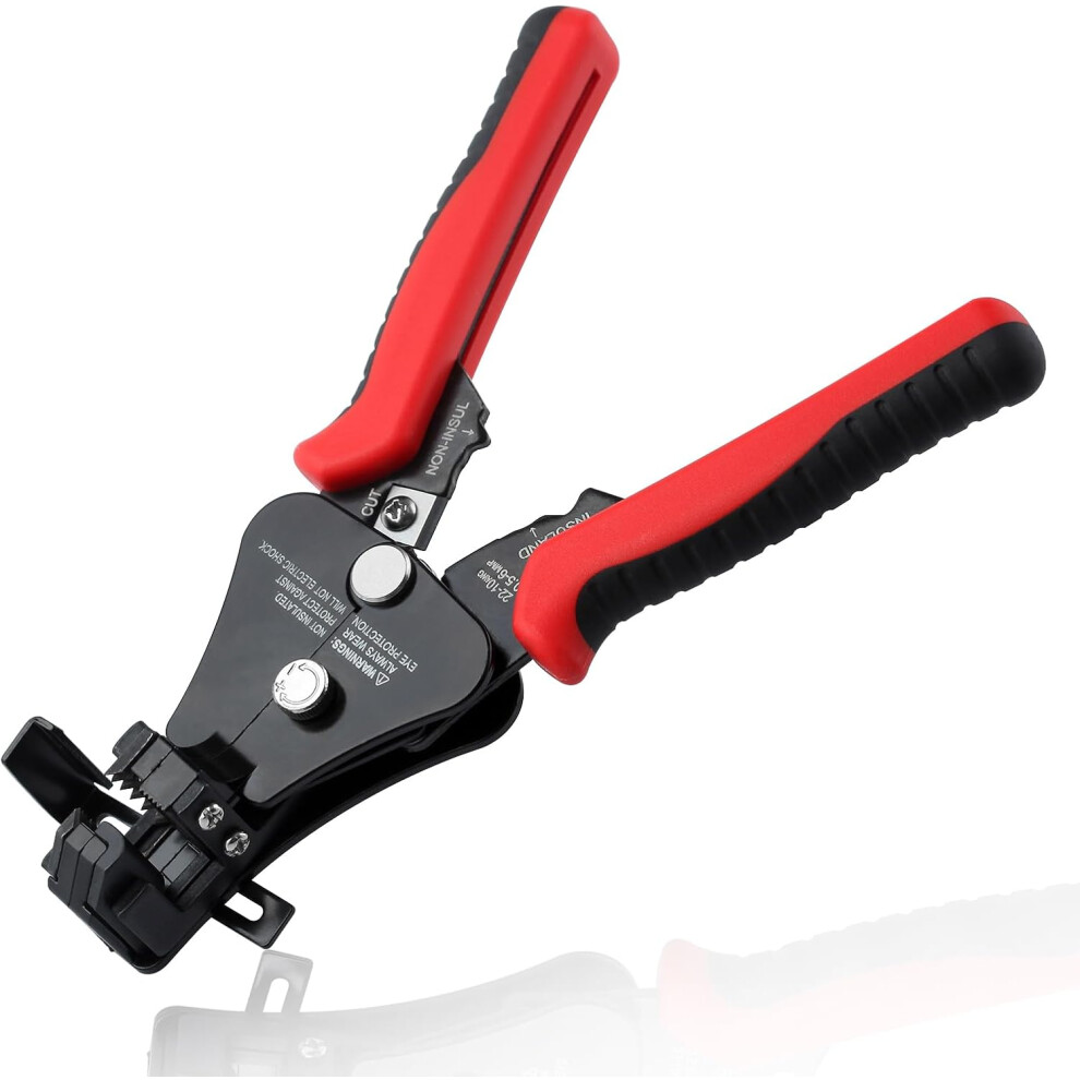 Pince à dénuder automatique 3 en 1 de 17,8 cm, robuste, pour fils électriques solides et multibrins de calibre 8 à 18 AWG