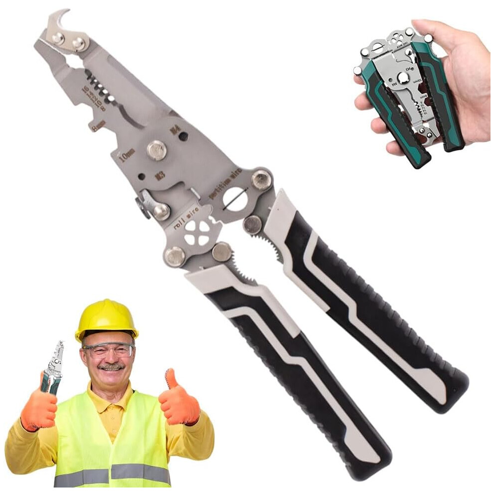 Pince à dénuder pliable 18 en 1, pince pliante multifonctionnelle, pince à dénuder professionnelle, pince coupante pour couper et tirer les fils