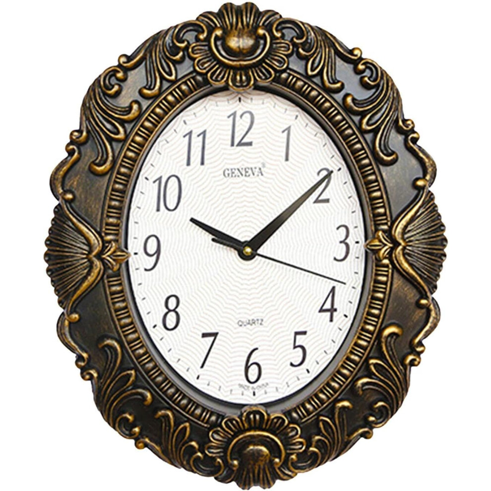 Horloge murale ovale, design moderne, pour la décoration de la cuisine et du salon