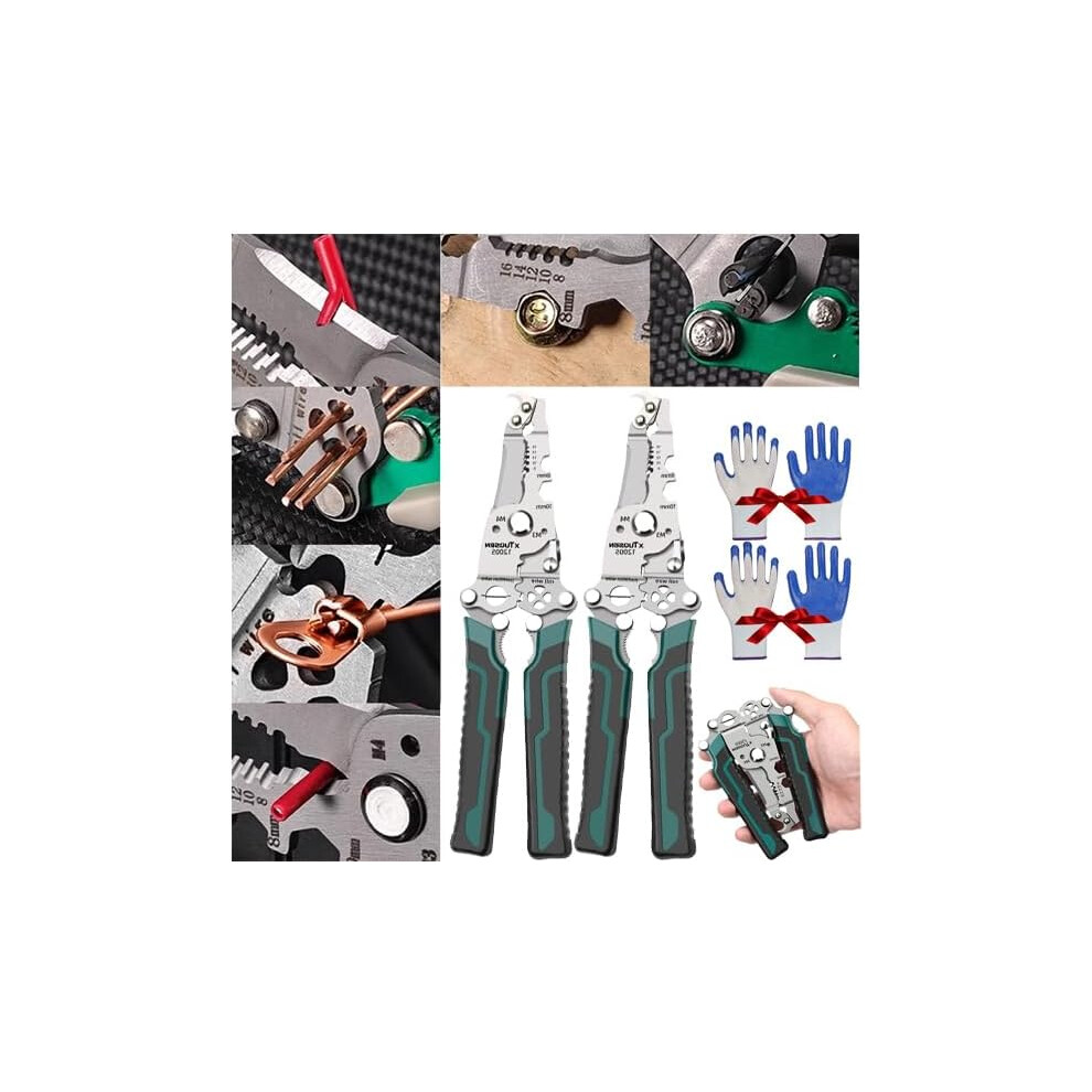 Pince à dénuder pliable 18 en 1, pince à sertir multifonctionnelle, coupe-câble, pince à dénuder 0,08 mm-1,6 mm, coupe-fil