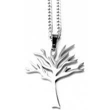 Baum Edelstahl Halskette, Baum Tattoo Hiphop Punk Rock Anhänger Titan Schmuck