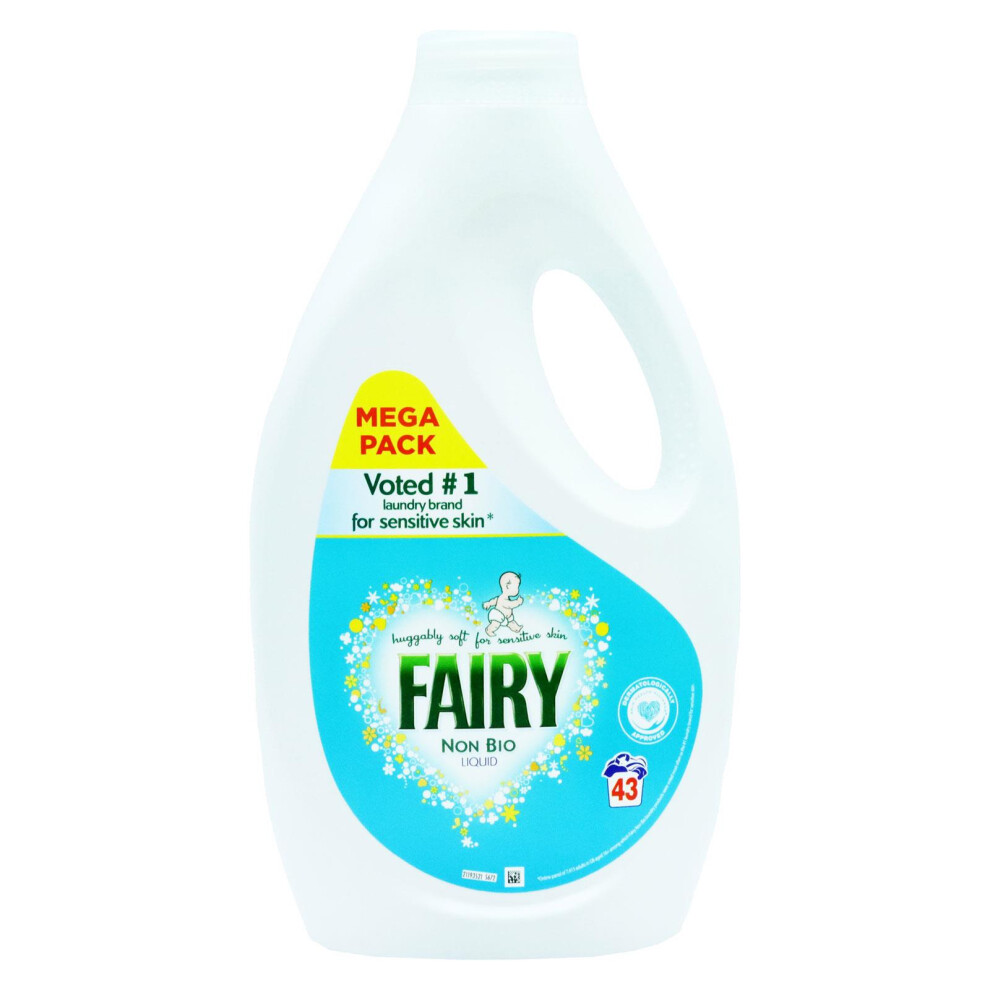 Fairy Non Bio Liquid (43 Washes) - No.1 For Sensitive Skin, Gentle Care And Superior Softness