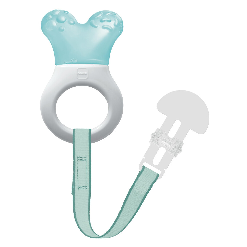 Mini Teething Cooler And Clip, 2 Plus Months Blue Mam