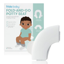 Frida Baby Fold-and-Go Potty Seat | Folding Travel Potty Seat for Boys and Fits Round & Oval Toilets, Non-Slip Base, Handles, Includes Free Travel Bag