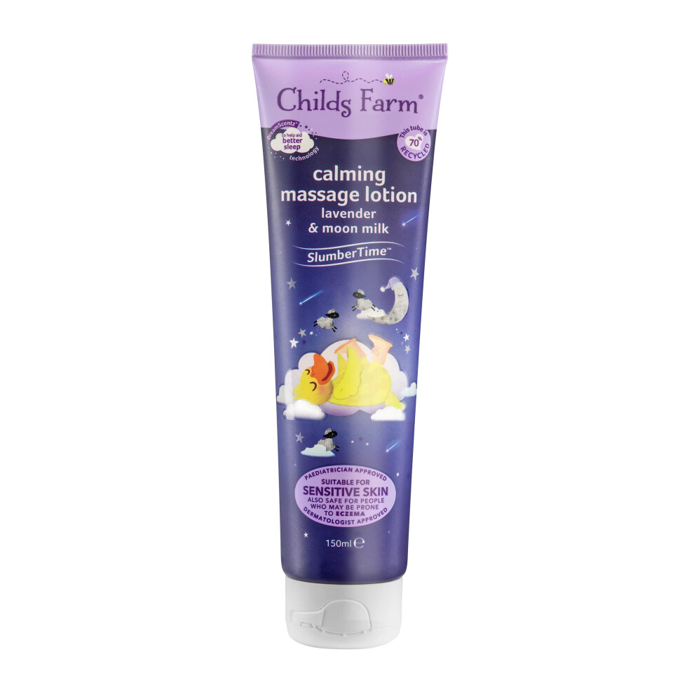 Childs Farm Slumber Time Sleep Calming Massage Lotion Lavender And Moon Milksuitable For Newborns With Dry, Sensitive And Eczema-Prone Skin 150 Ml
