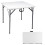 3FT SQUARE WHITE FOLDING TABLE FOR PICNIC/KITCHEN/CAMPING/DINNER/GARDEN/OUTDOOR 1