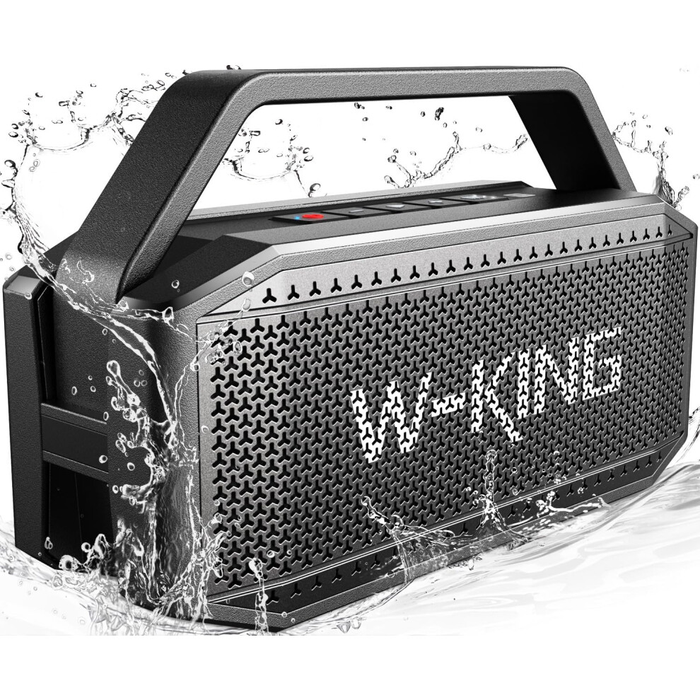 W-King 100W Peak Bluetooth Speaker-60W Portable Speakers Bluetooth Wireless Loud Outdoor Waterproof Ipx6 Party Boombox 2 Subwoofer 90607134