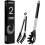 Spaghetti Spoon and Pasta Tong Non-Stick Silicone Spoon Server-Black 1