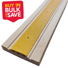 (150, 600mm x 50mm) BUNDLE VALUE PACK Non Slip Decking Strips GRP Heavy Duty Pro Grade 50mm - YELLOW