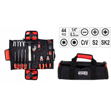 Set van 44 stuks - YATO - YT-39280 - Steeksleutels 6x7-14x15 - S2 1/4" bits - Transformeerbare tas