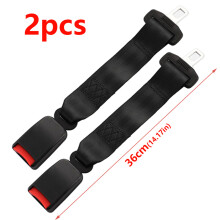 (2PCS Car Seat Belt Extender F) Car Seat Belt Extension Auto Plug Buckle Seatbelt Clip Connector 95% Universal
