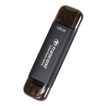 SSD Tragbar - TRANSCEND - ESD310C - 128 Go - USB 3.2 Gen 2 - Aluminium Schwarz