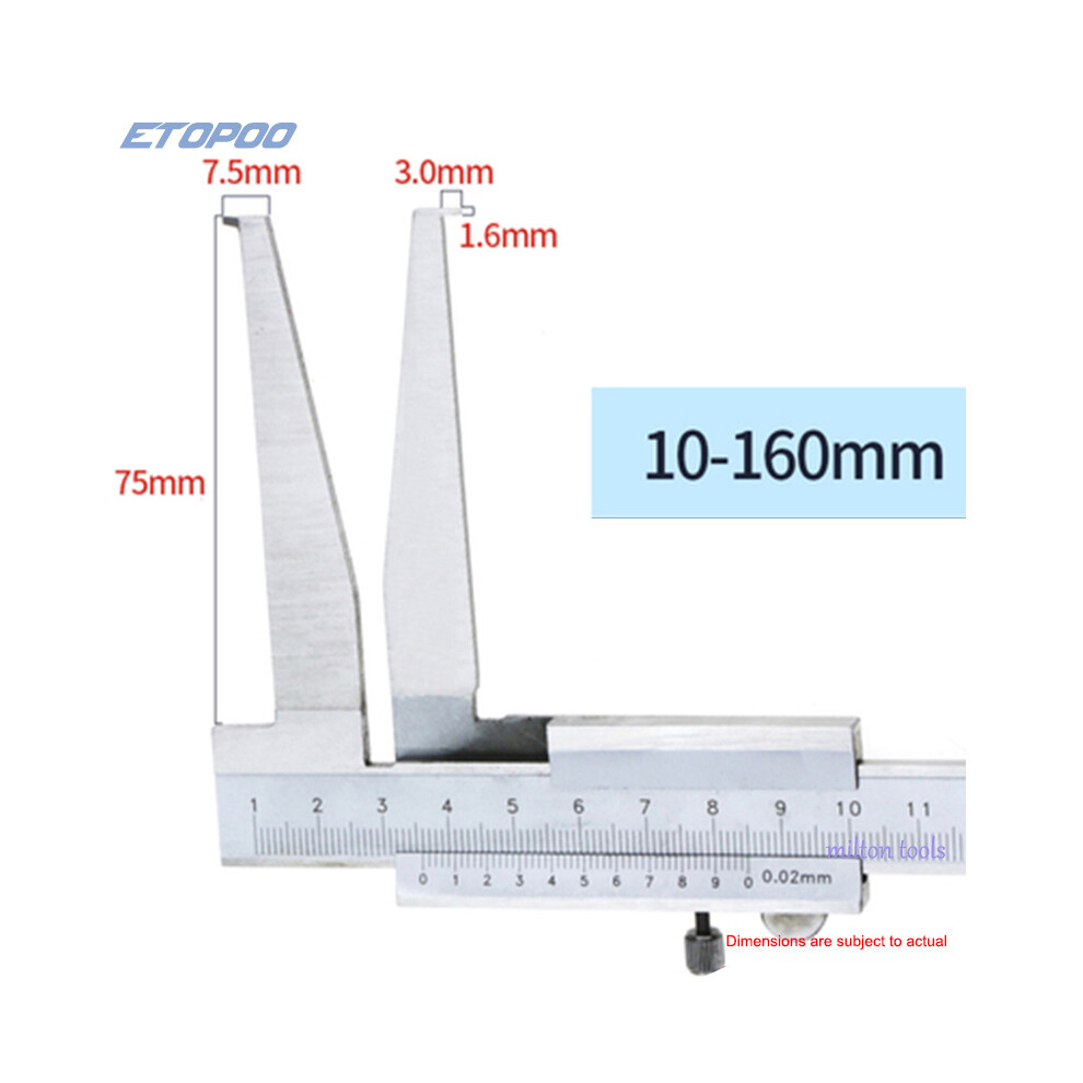 (10-160Mm) Groove Caliper Inside Vernier Caliper 30-300 Inner Stainless Steel Long Claw For Inner Diameter Measurement 9008532341883
