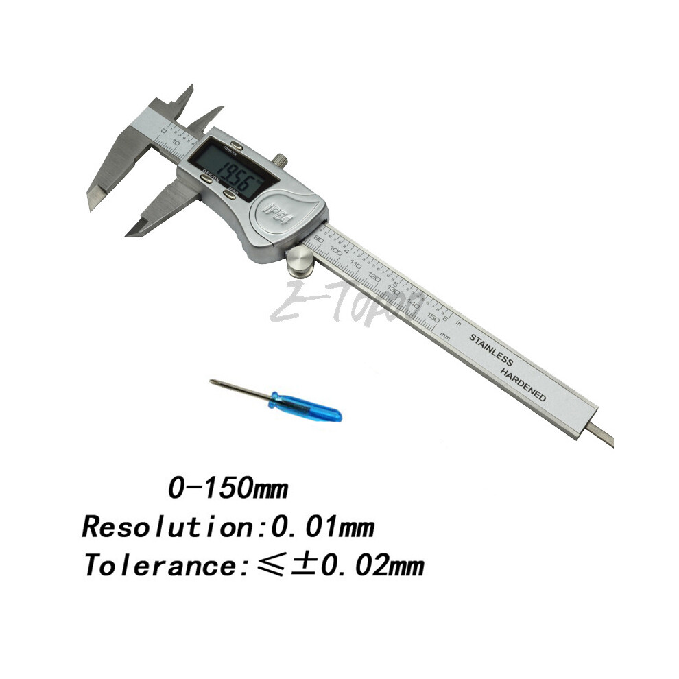 (Ip54 Level) 150Mm/6Inch Waterproof Digital Caliper Metal Housing Ip54 Electronic Vernier Caliper Gauge Micrometer 9008532340893