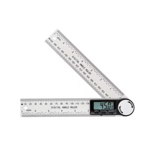 (White Version) Digital Angle Finder Ruler Precision Angle Measuring Tool for Woodworking Carpentry DIY Projects Premium